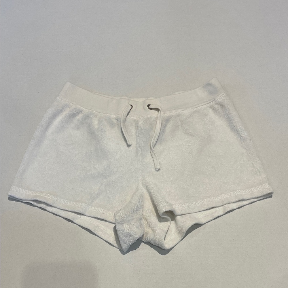 Juicy Couture White Terry Cloth Shorts Size 8